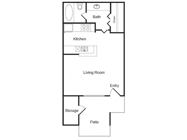 Studio | Studio1 bath | from 408 square feet