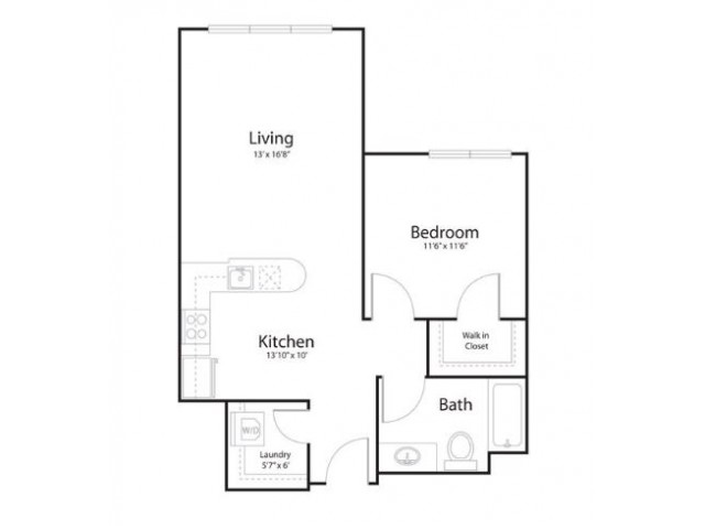 1v1 | 1 bed 1 bath | from 705 square feet