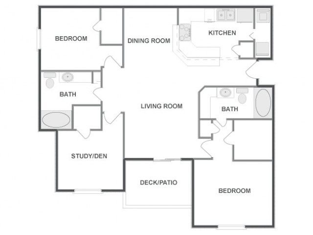 D3 - Sophisticated | 3 bed 2 bath | from 1295 square feet