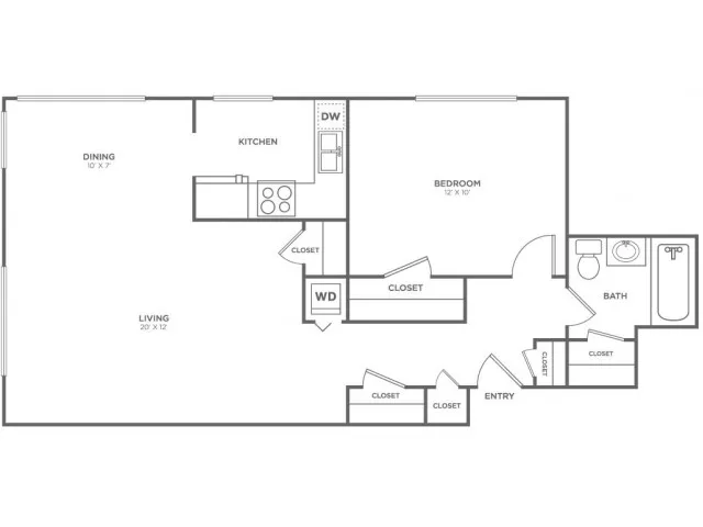 Vashon-Classic | 1 bed 1 bath | from 691 square feet