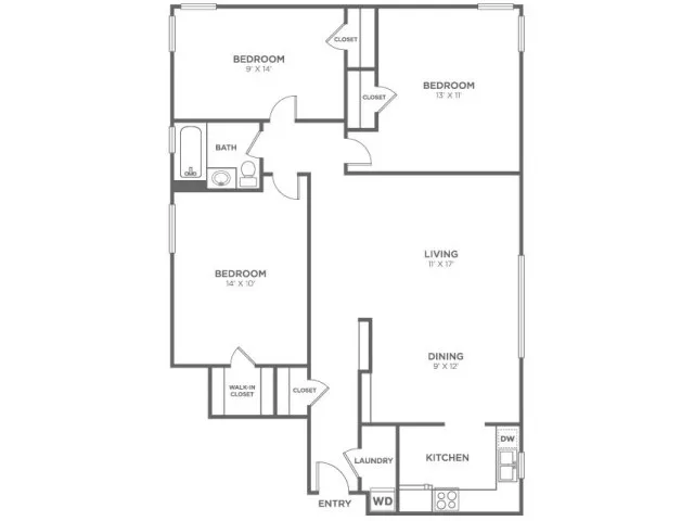 Decauter-Classic | 3 bed 1 bath | from 1183 square feet
