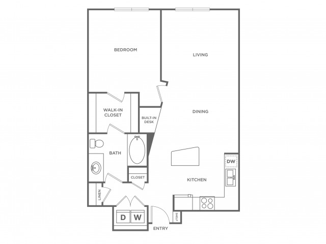 Crimson | 1 bed 1 bath | from 802 square feet
