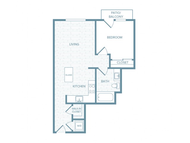 A01 | 1 bed 1 bath | from 624 square feet