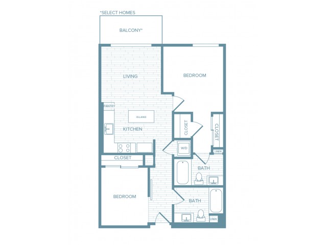 B12 | 2 bed 2 bath | from 898 square feet