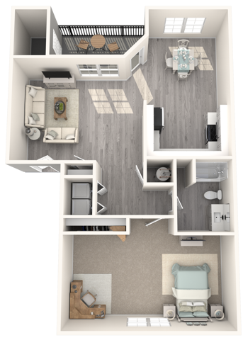 One Bedroom One Bath | 747 sq. ft.