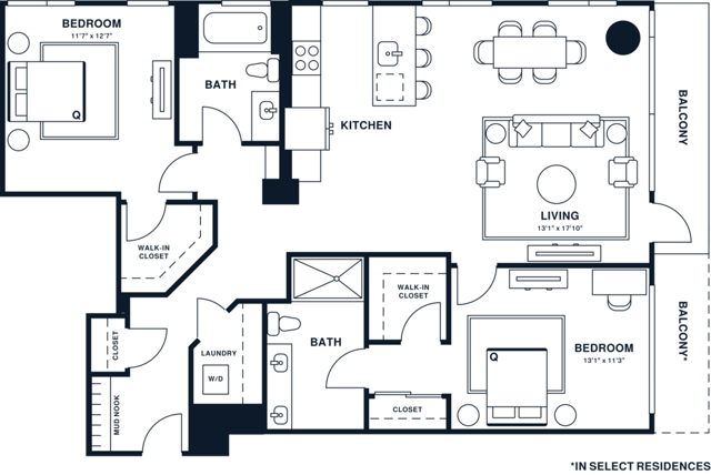 B19 | 2x2 | 1265 sq ft