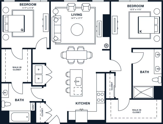 B17PH | 2x2 PH | 1223 sq ft