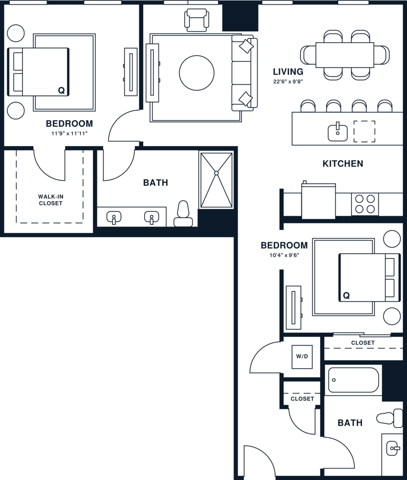 B5U.A | Junior 2x2 | 1041 sq ft