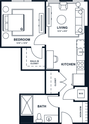 A6 | 1x1 | 536 sq ft