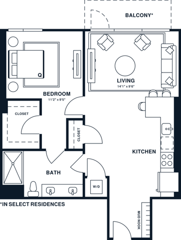 A12 | 1x1 | 723 sq ft