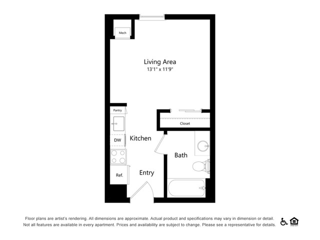 S1F | Studio | 333 SF