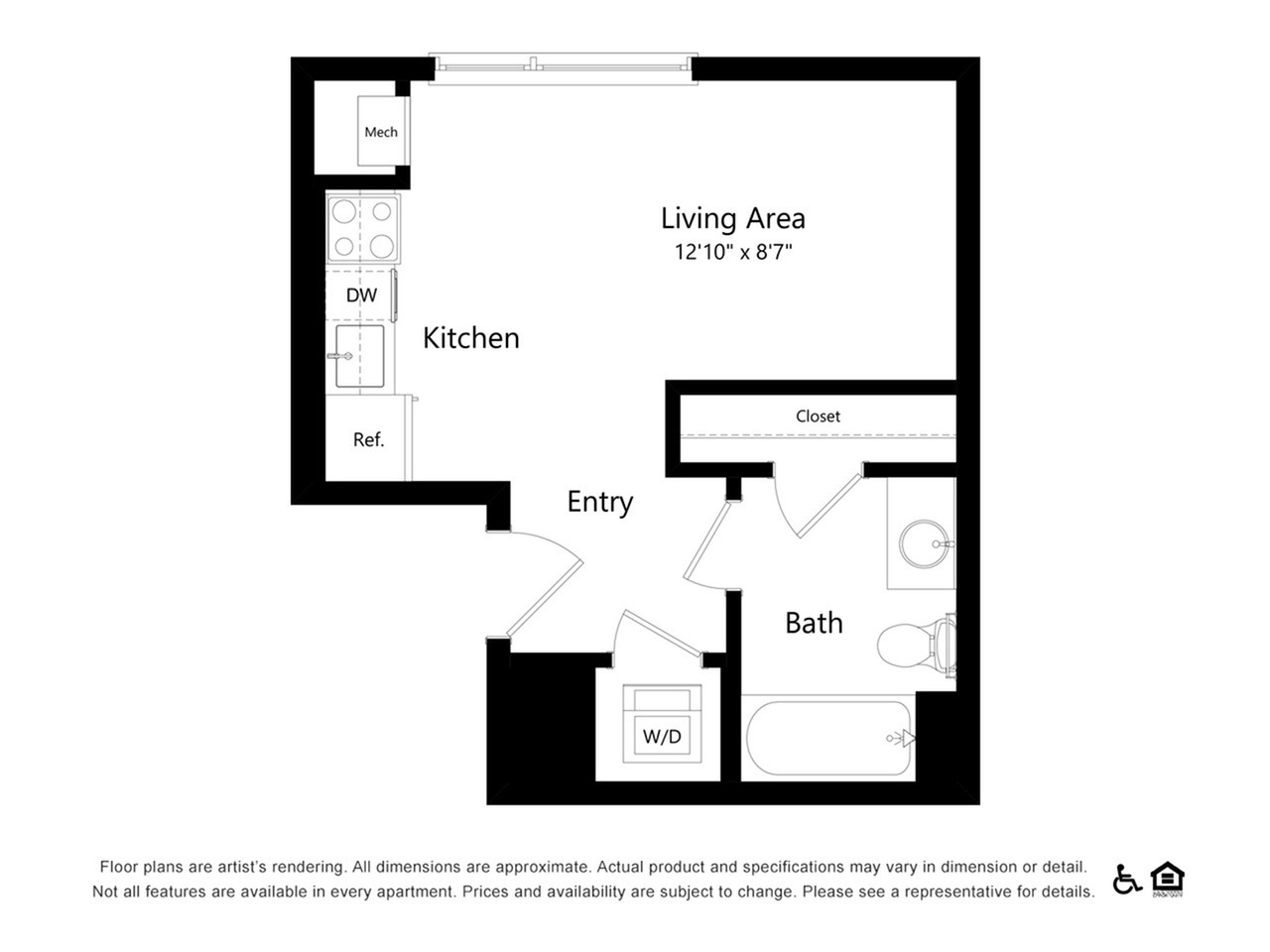S2F | Studio | 362 SF