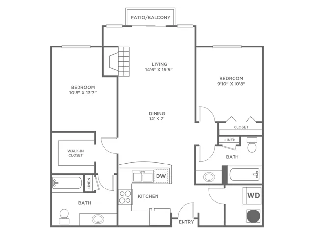 Sinclair-Restored | 2 bed 2 bath | from 1059 square feet