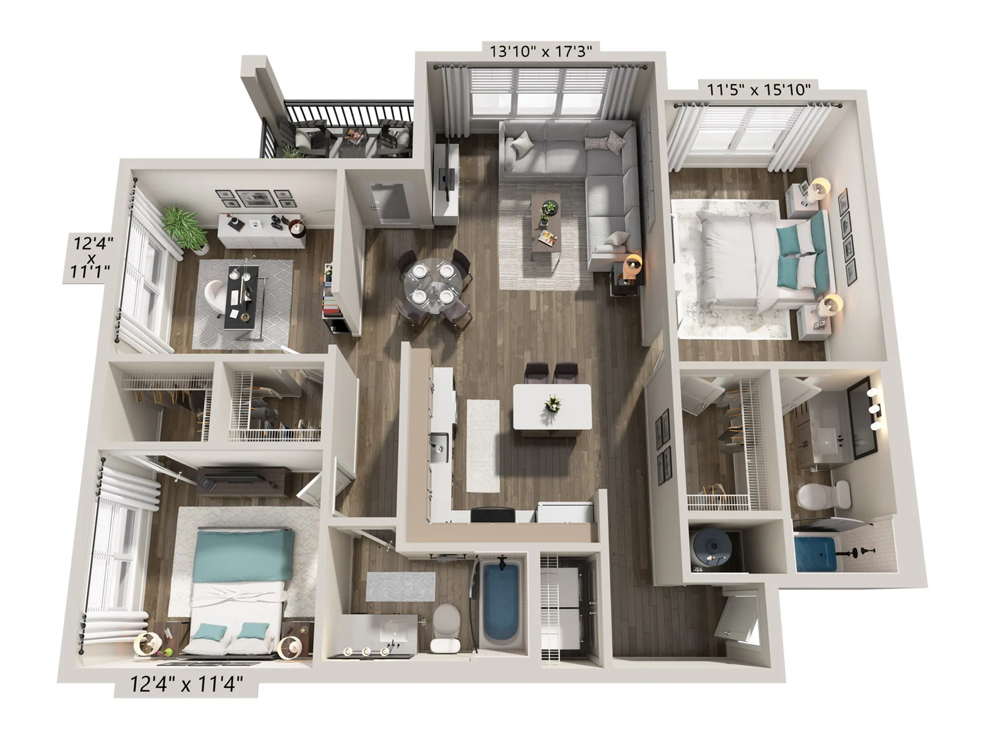 B4N | 2x2 | 1242 sf