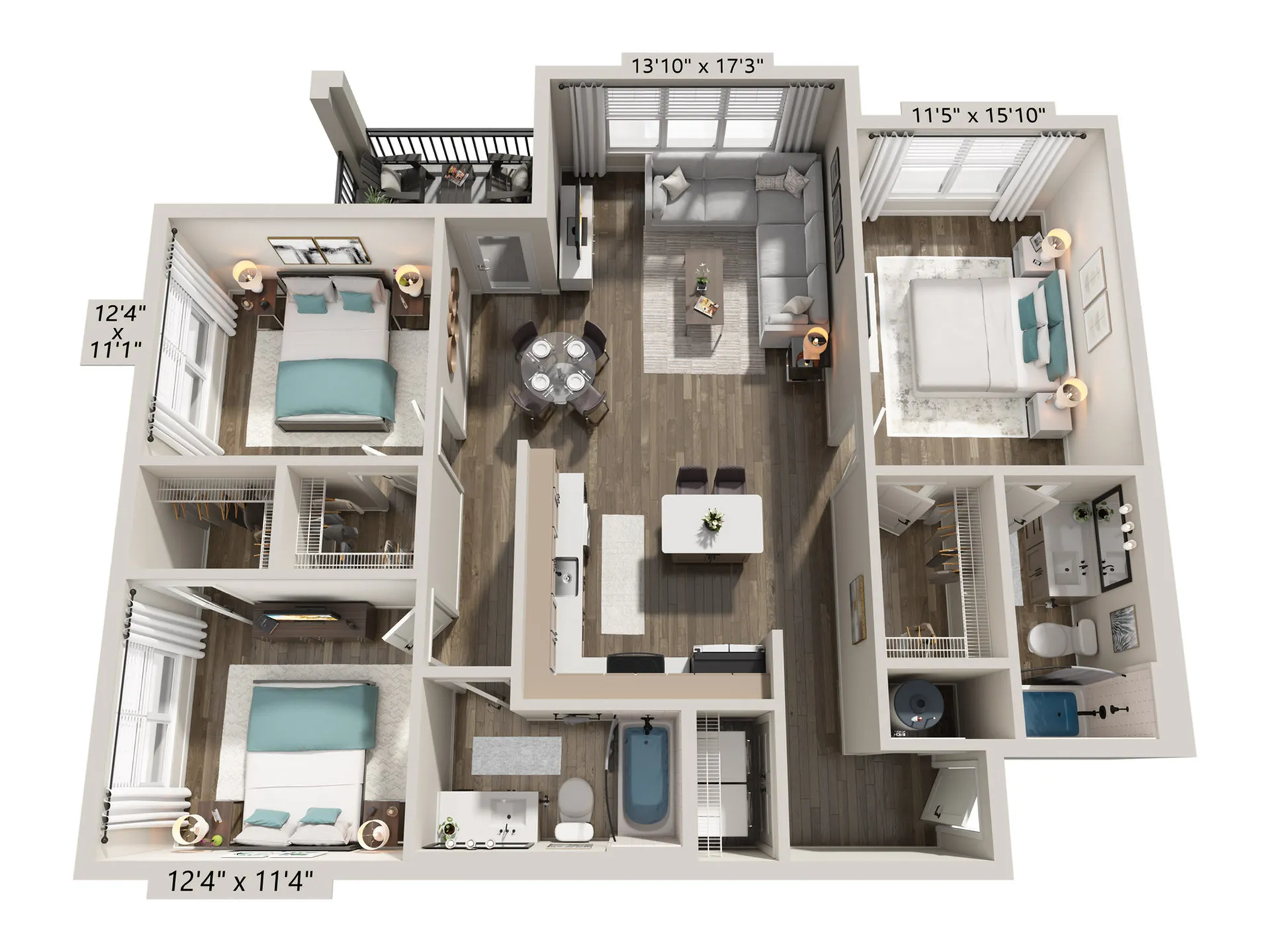 C1 | 3x2 | 1244 sf