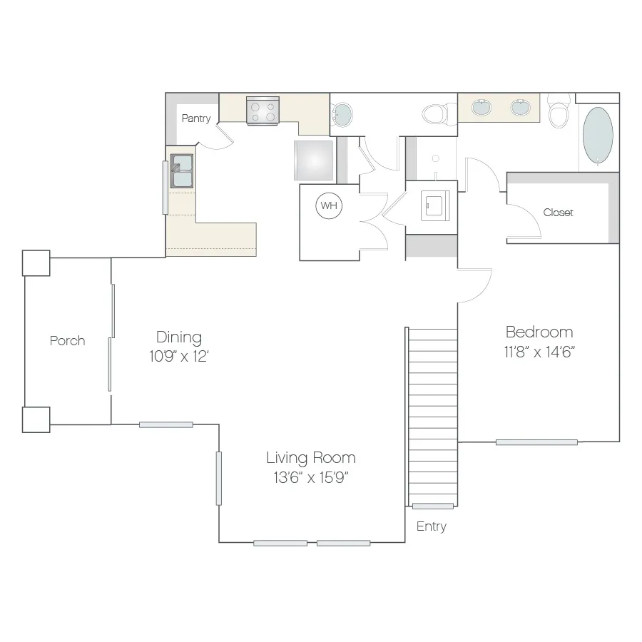 AT2.GR | 1 bed 2 bath | from 987 square feet