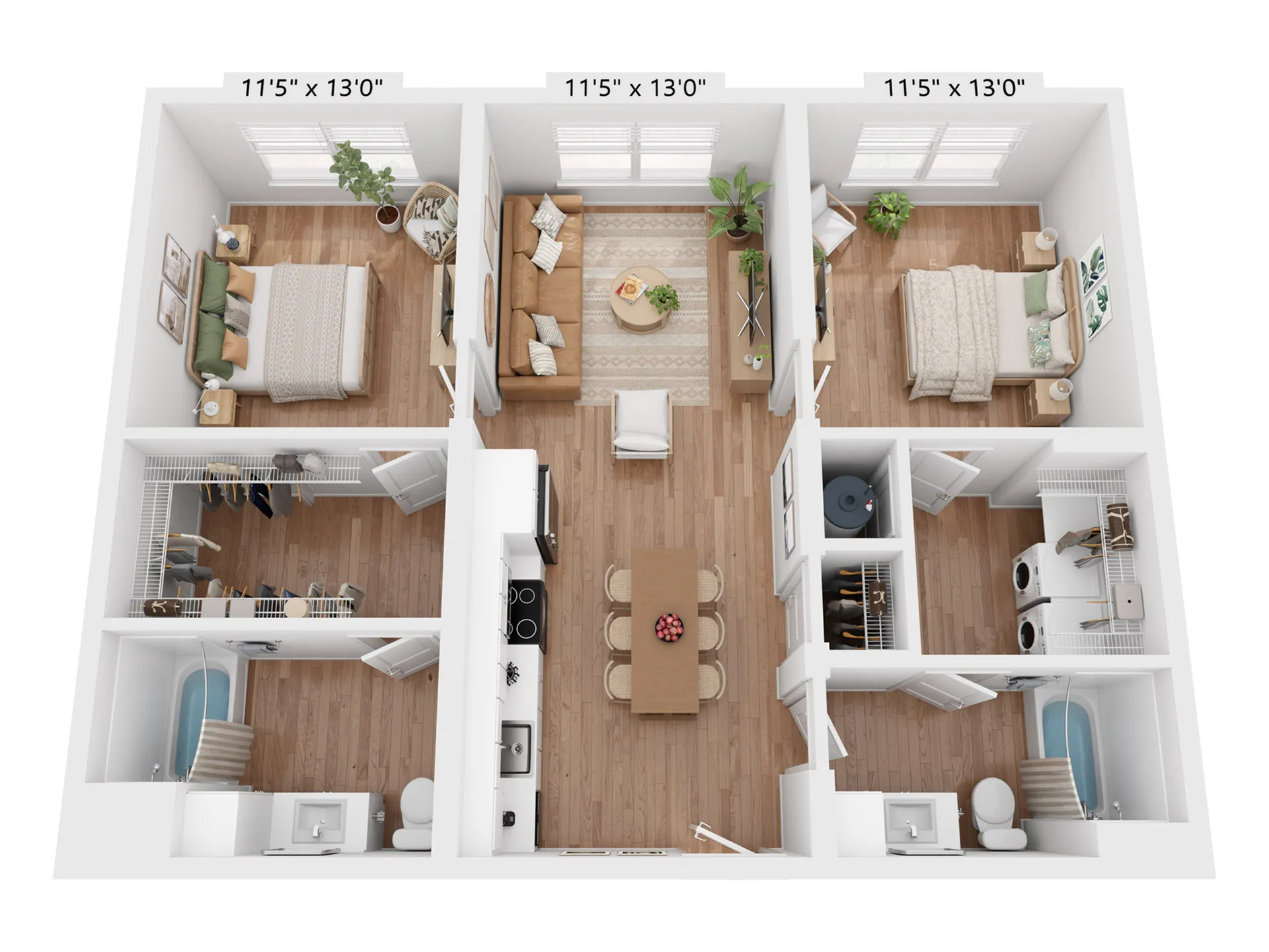 B1H | 2x2 | 994 sf