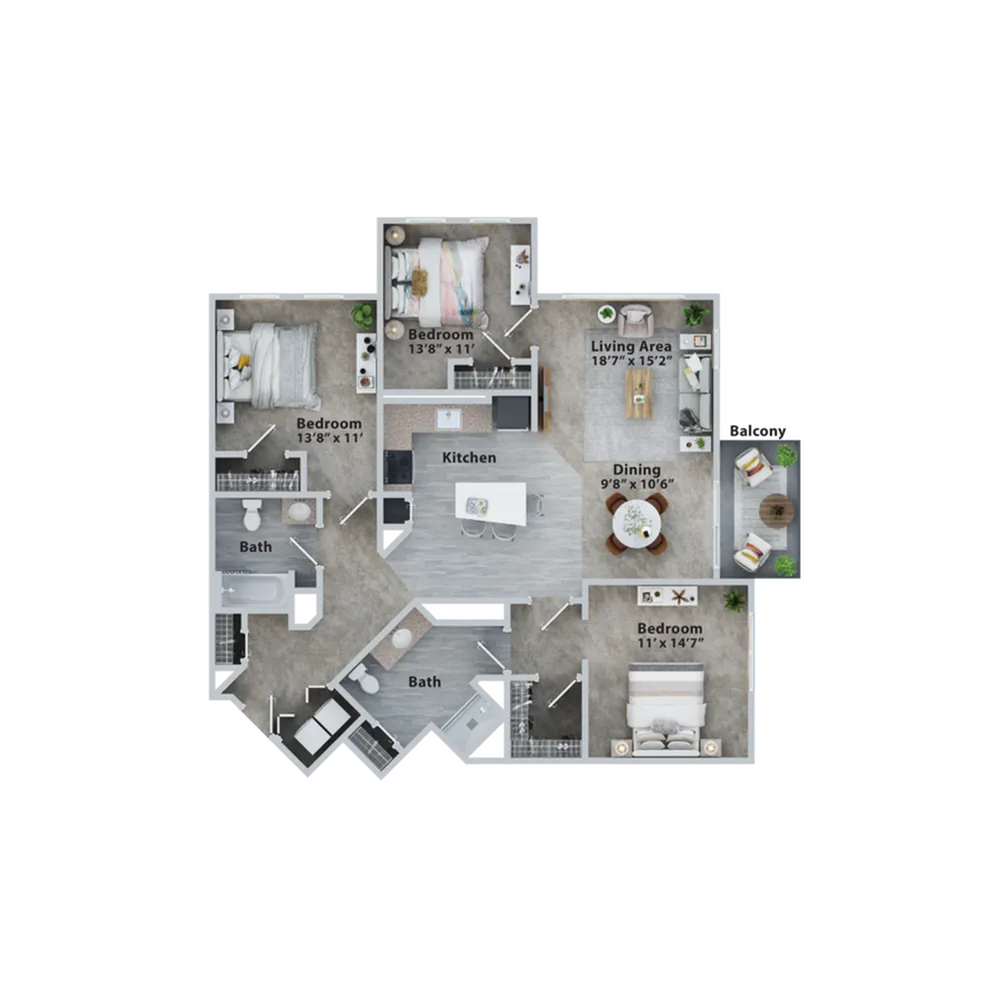 3x2 (1422 SF)