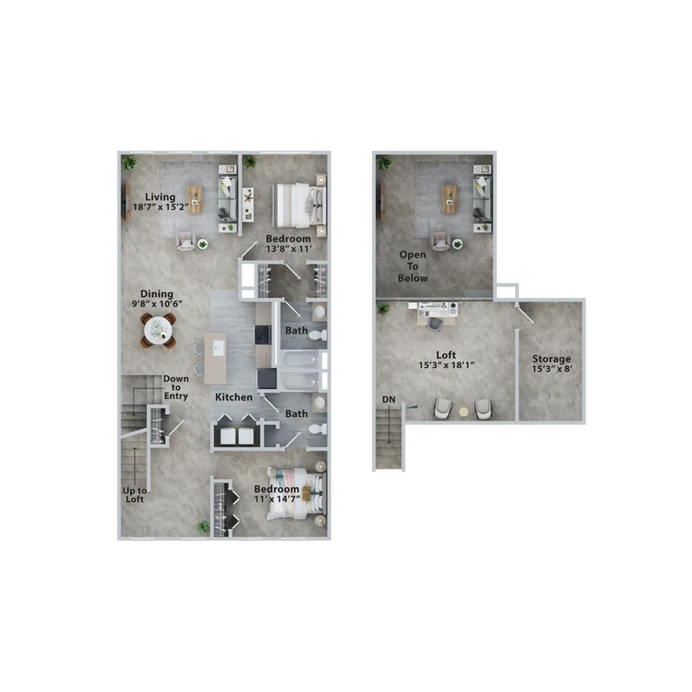 2x2 TH (1694 SF)