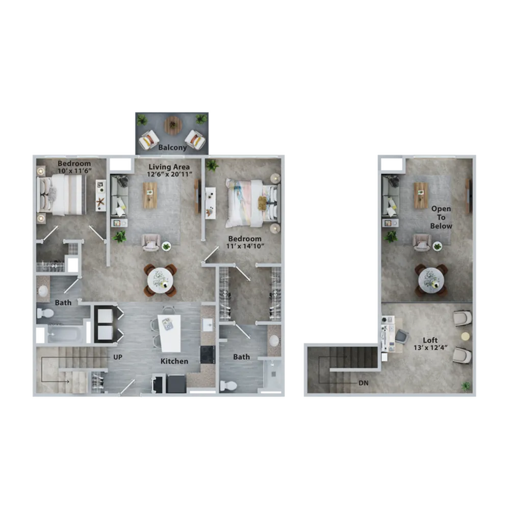 2x2 (1390 SF)