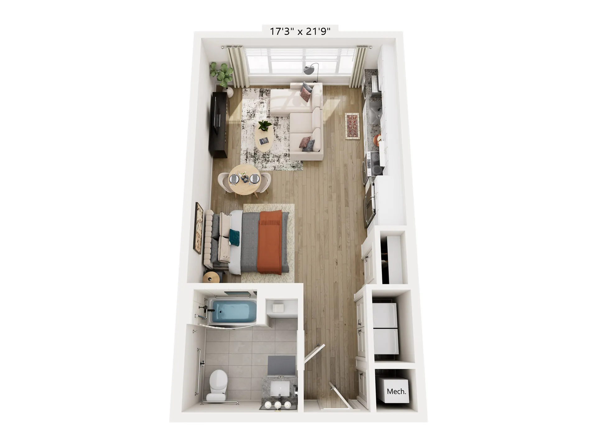S1H | Studio | 576 sf