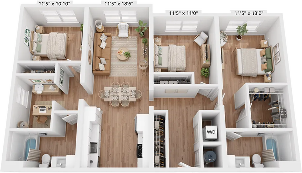 C2N | 3x2 | 1372 sf