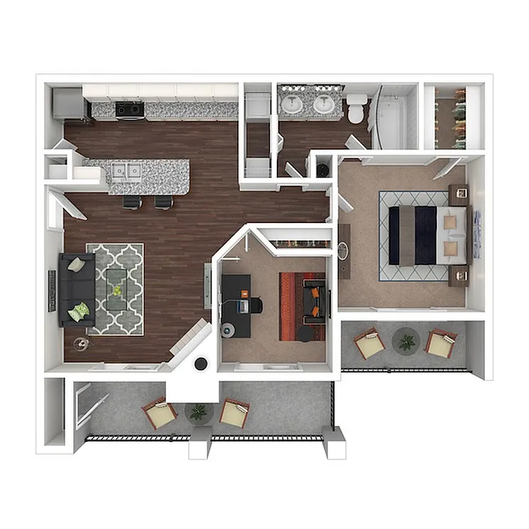 B1 | 2x1 | 860 sf