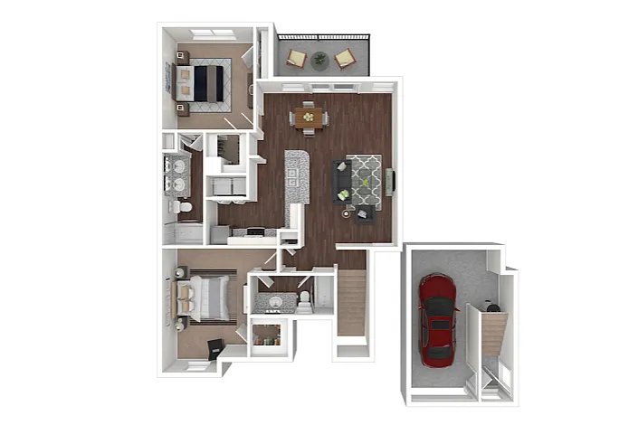 B5 | 2x2 | 1102 sf