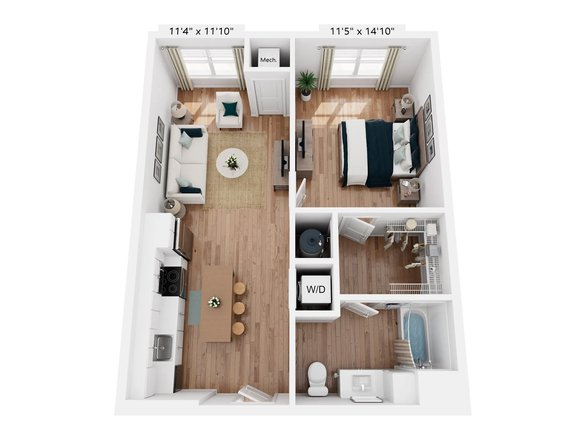 A2 | 1x1 | 707 sq ft