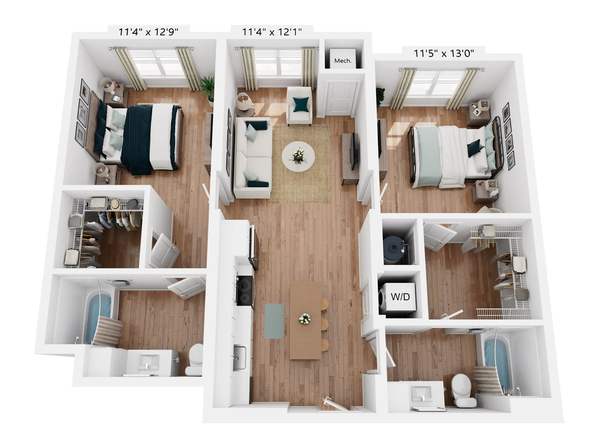 B1 | 2x2 | 999 sq ft