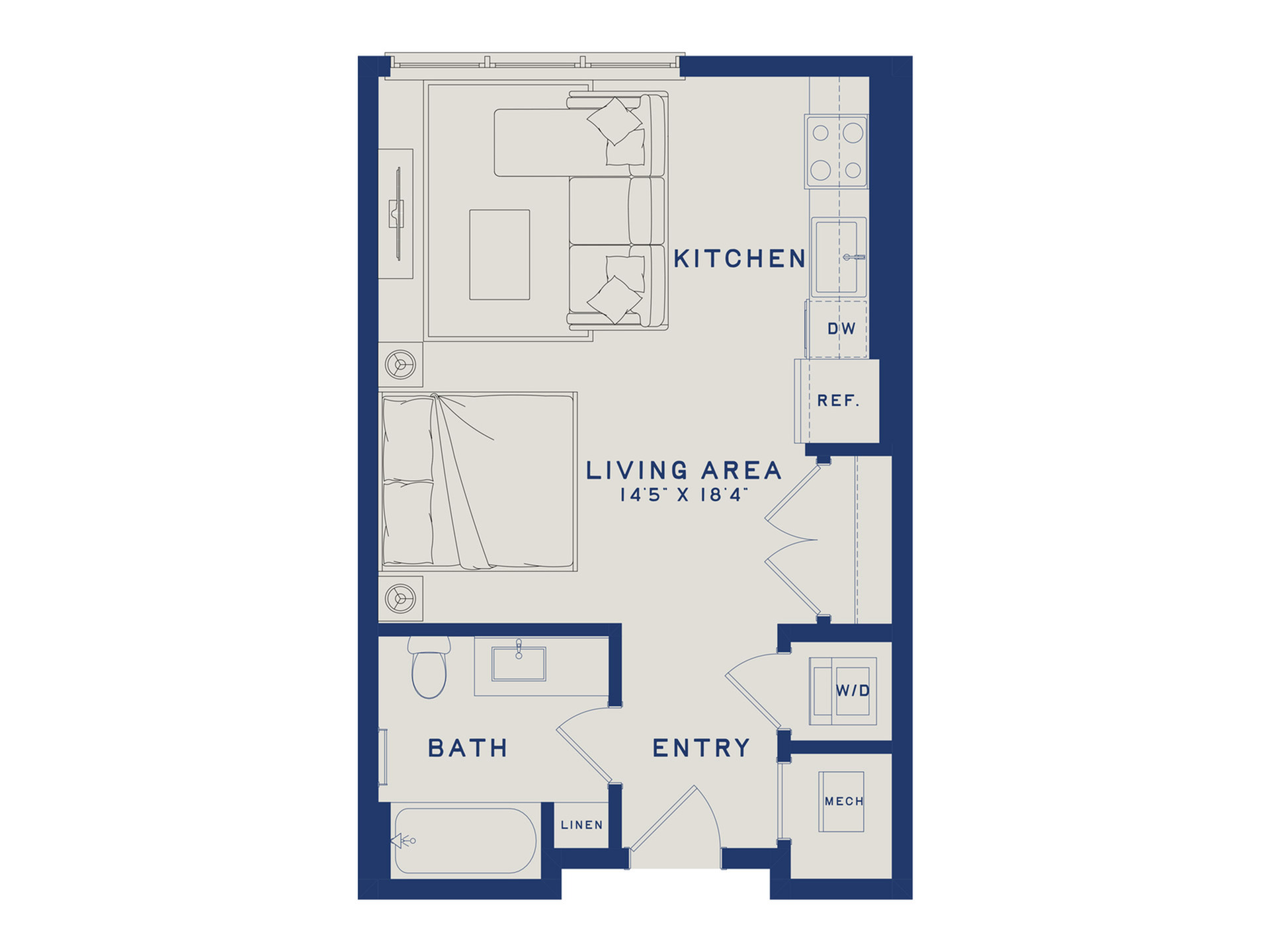 S2 | studio | 505 sf