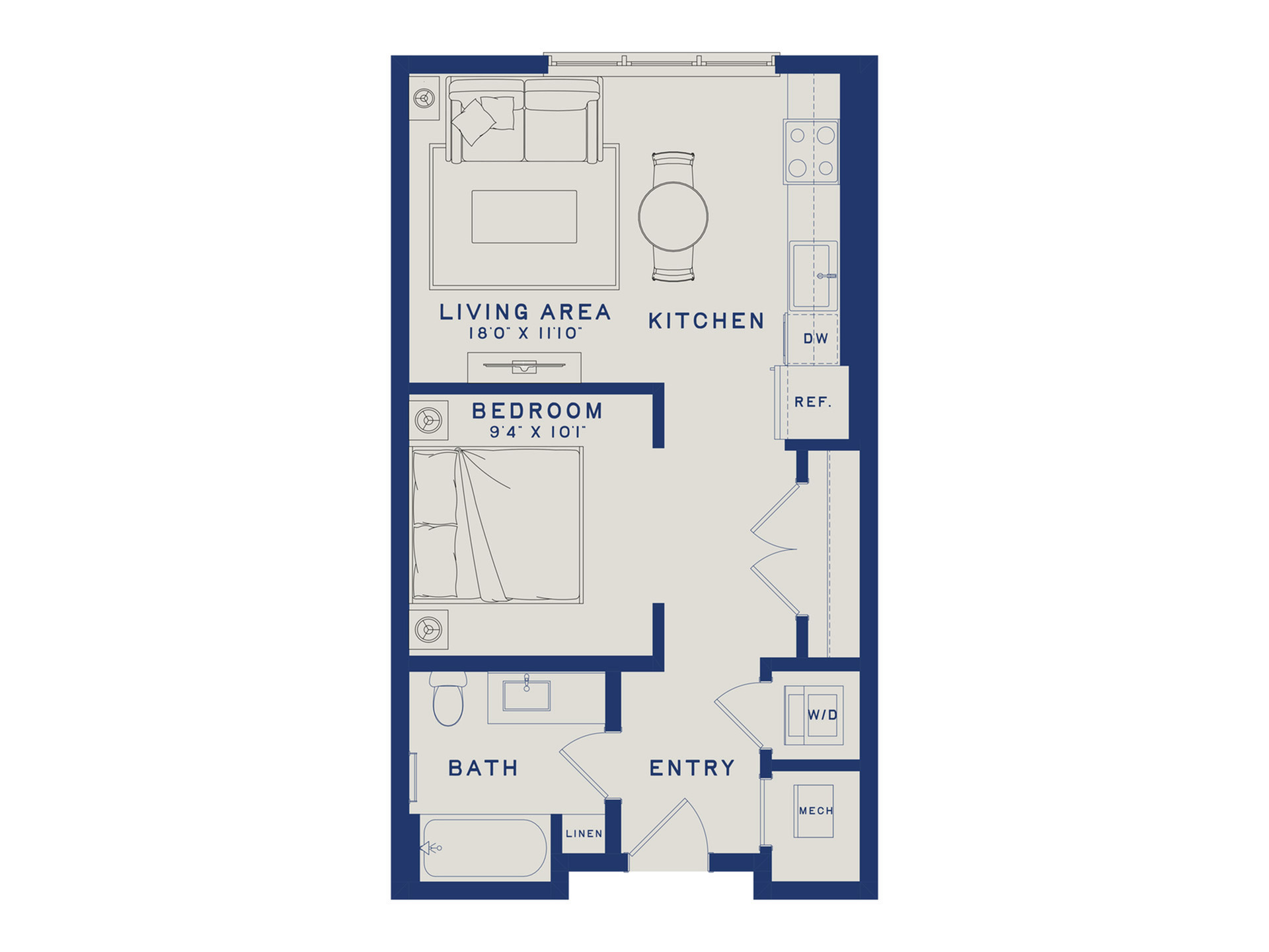 S6 | Studio | 574 sf