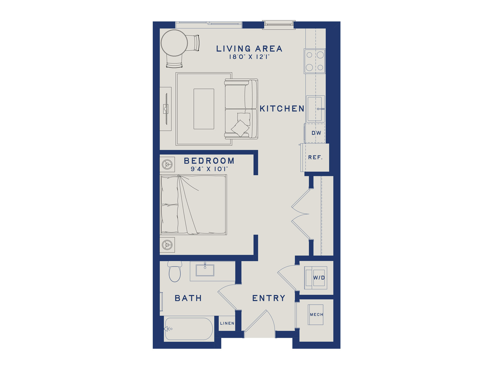 S7 | Studio | 580 sf