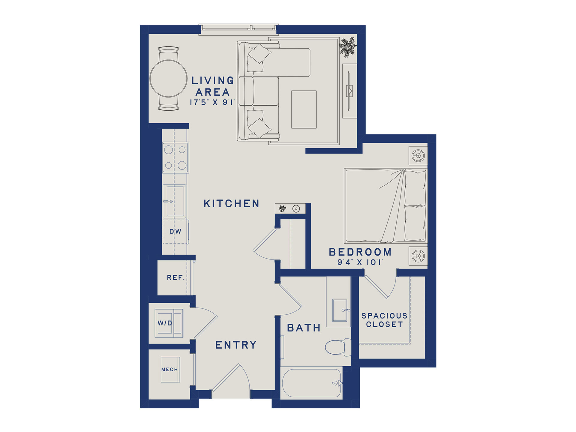 S8 | Studio | 624 sf