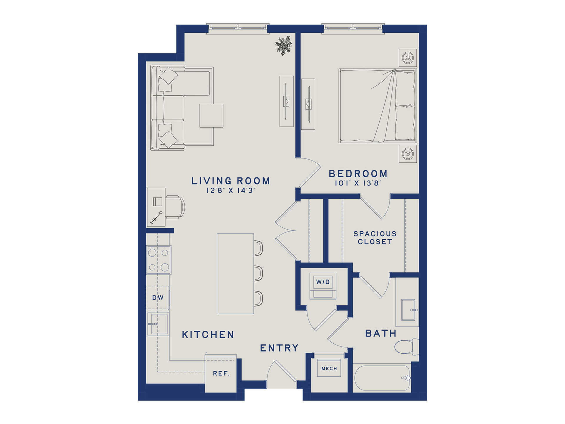 A16 | 1x1 | 758 sq ft