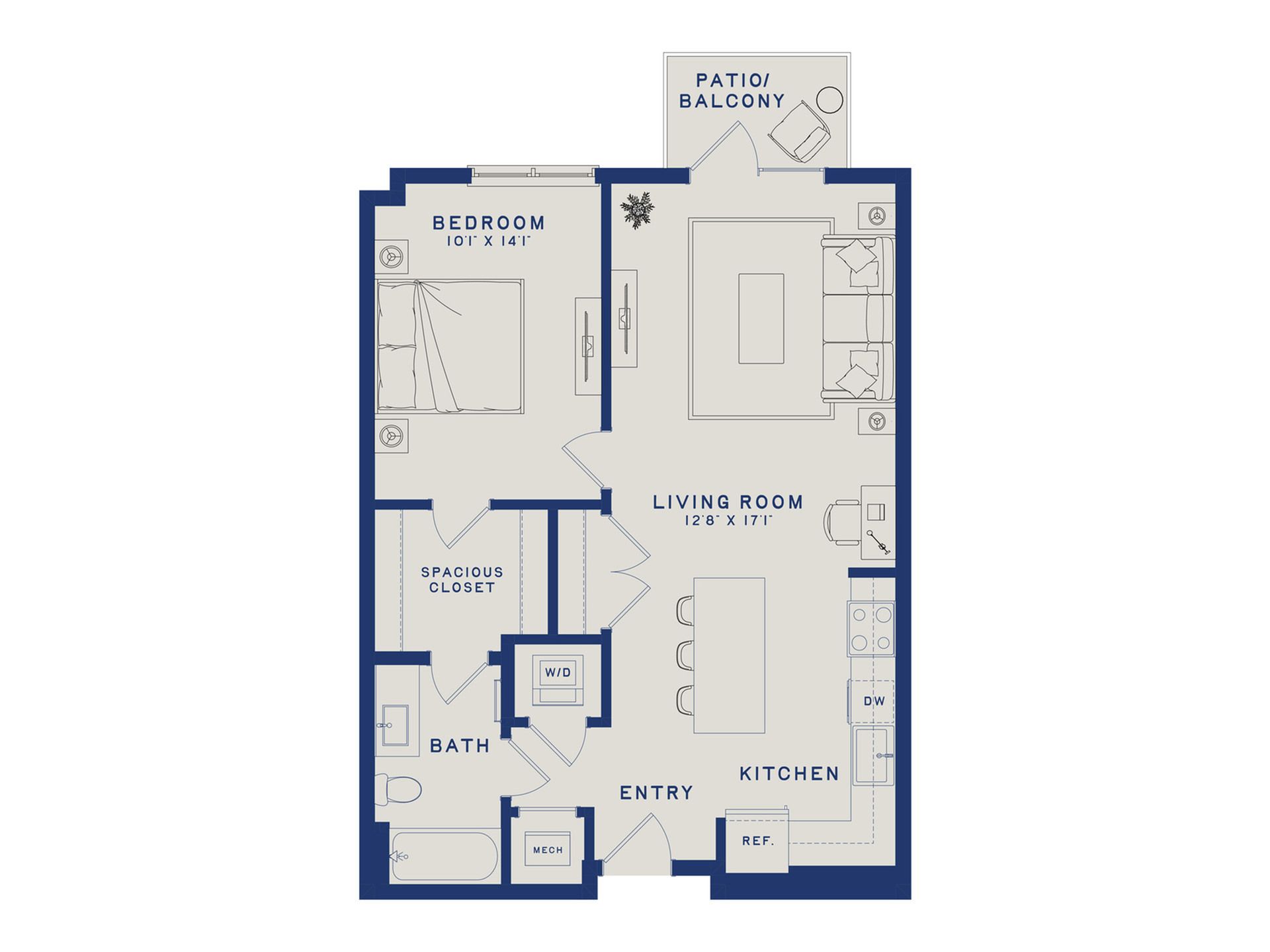 A18 | 1x1 | 774 sq ft