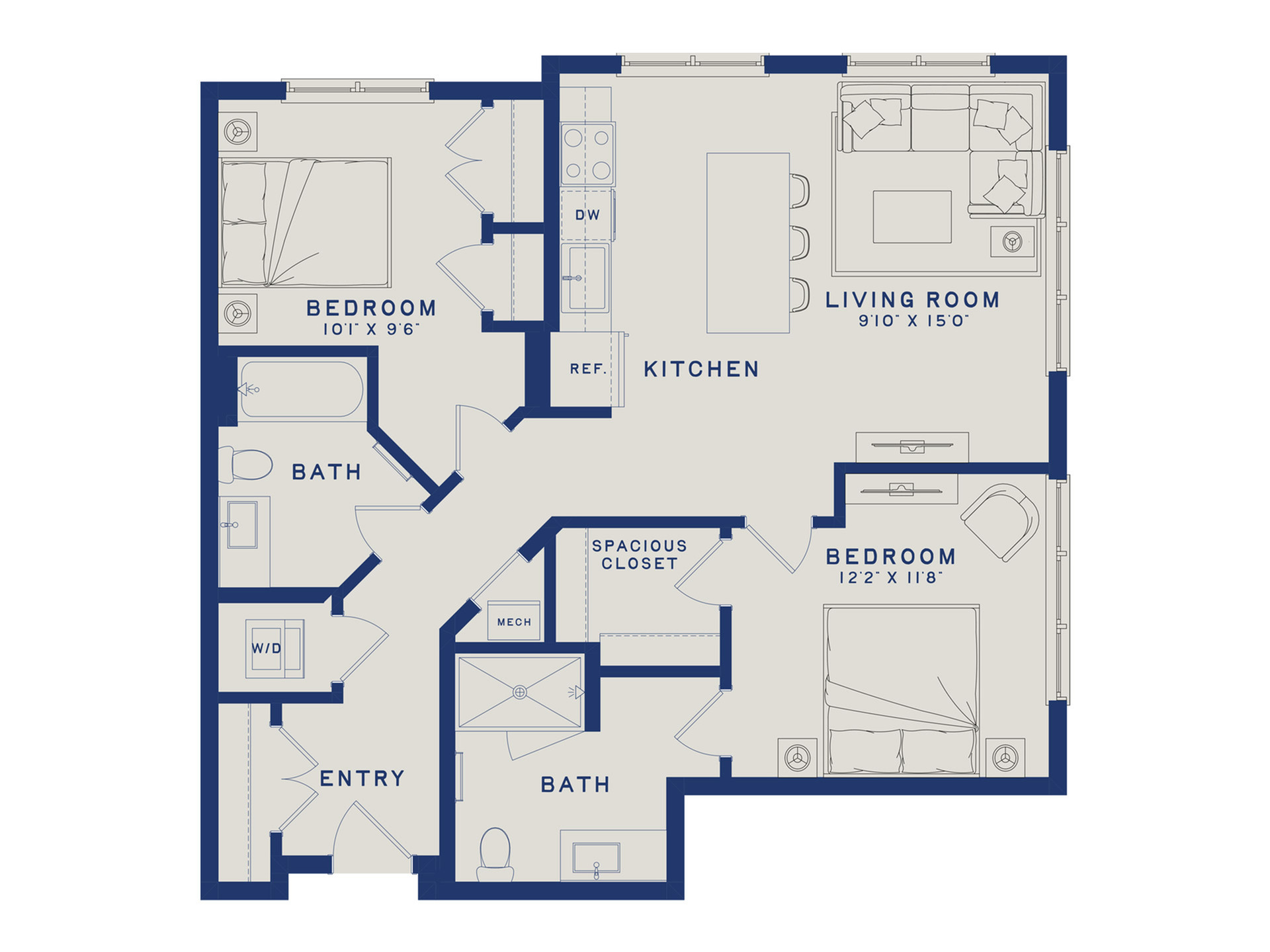 B3 | 2x2 | 978 sq ft