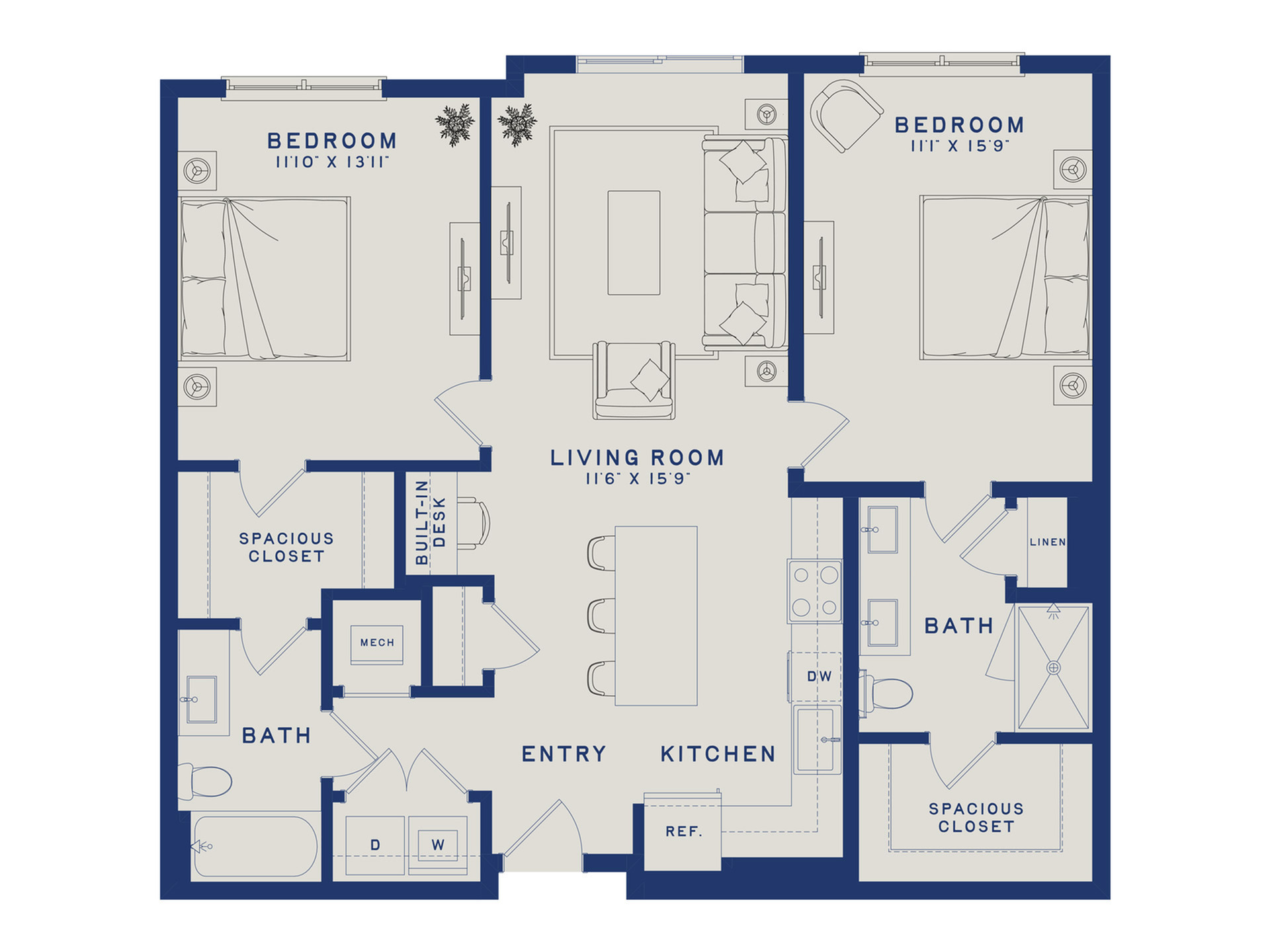 B17 | 2x2 | 1152 sf
