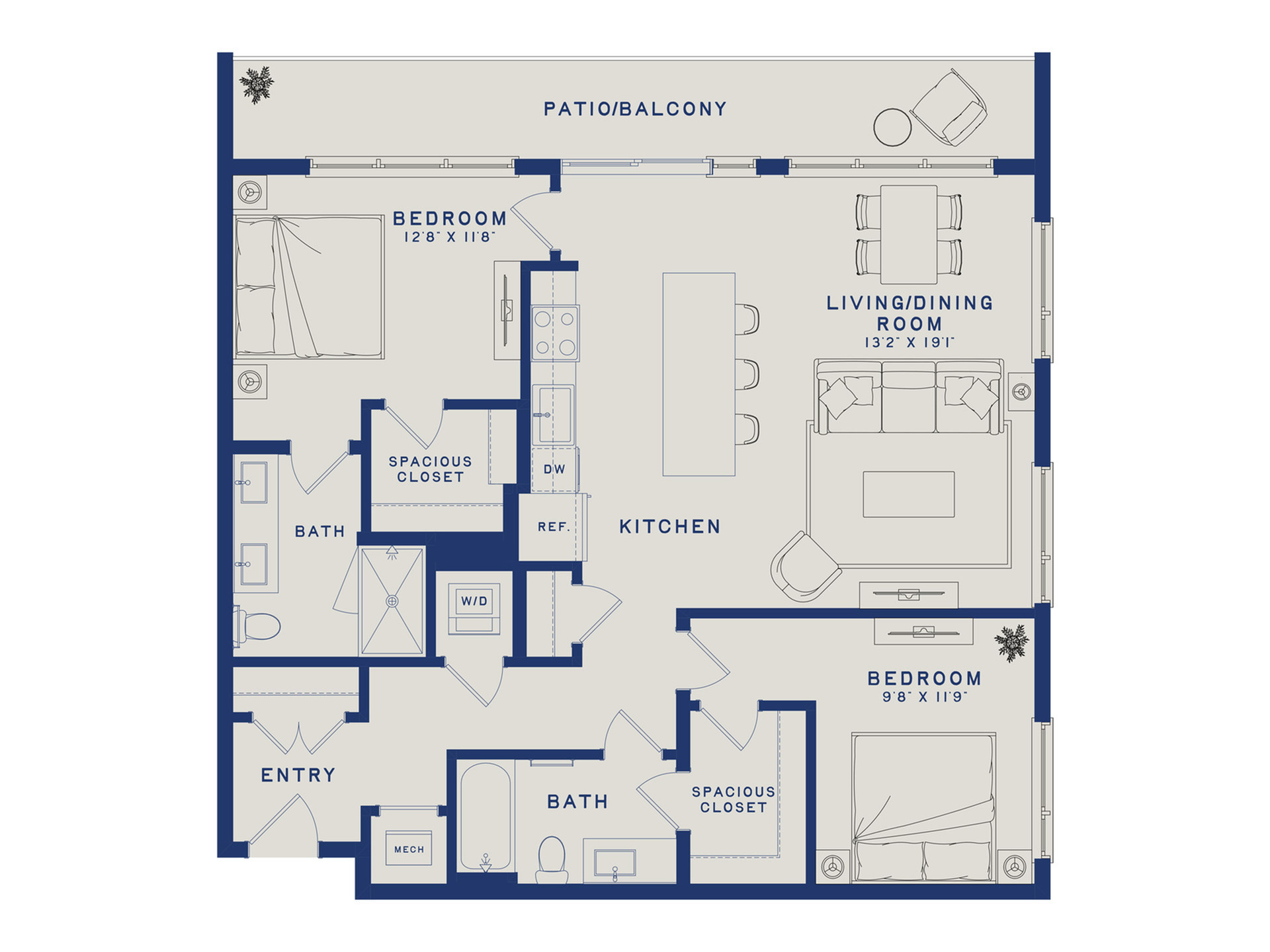 B18 | 2x2 | 1160 sf