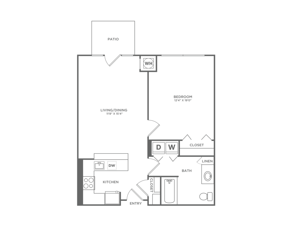 Avana Cliffside | A1A | 1x1 | 690 sf