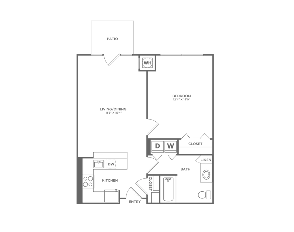 Avana Cliffside | A1A G | 1x1 | 690 sf