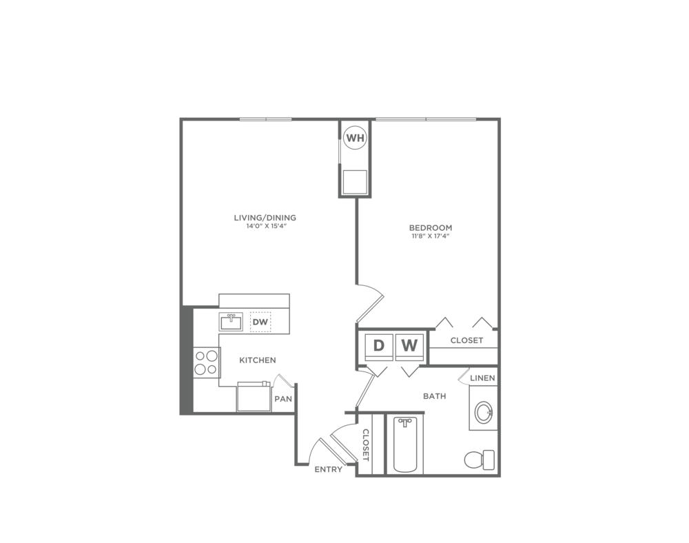 Avana Cliffside | A1BG | 1x1 | 747 sf