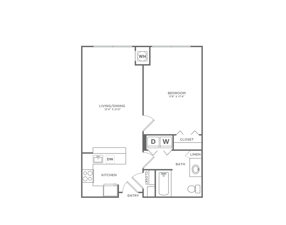 Avana Cliffside | A1CG | 1x1 | 740 sf
