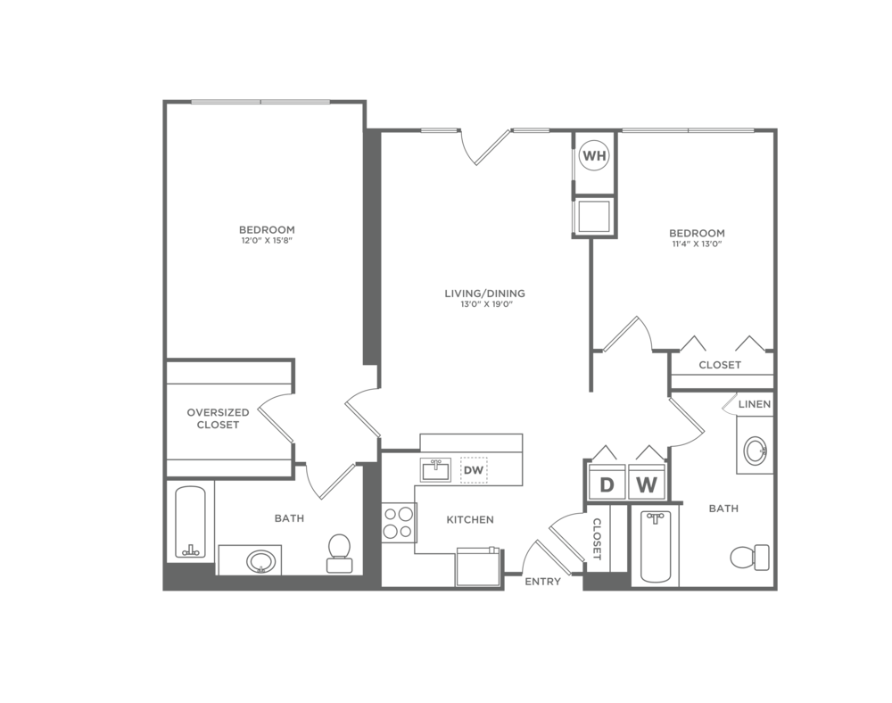 B2CR | 2x2 | 1053 sf