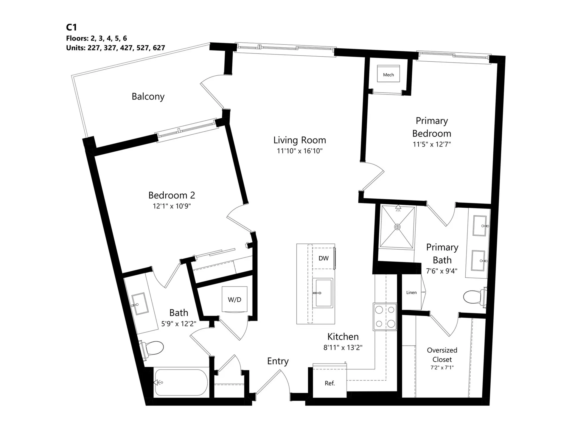 C1 | 2 Bed Apartment | Bellamy Minnetonka