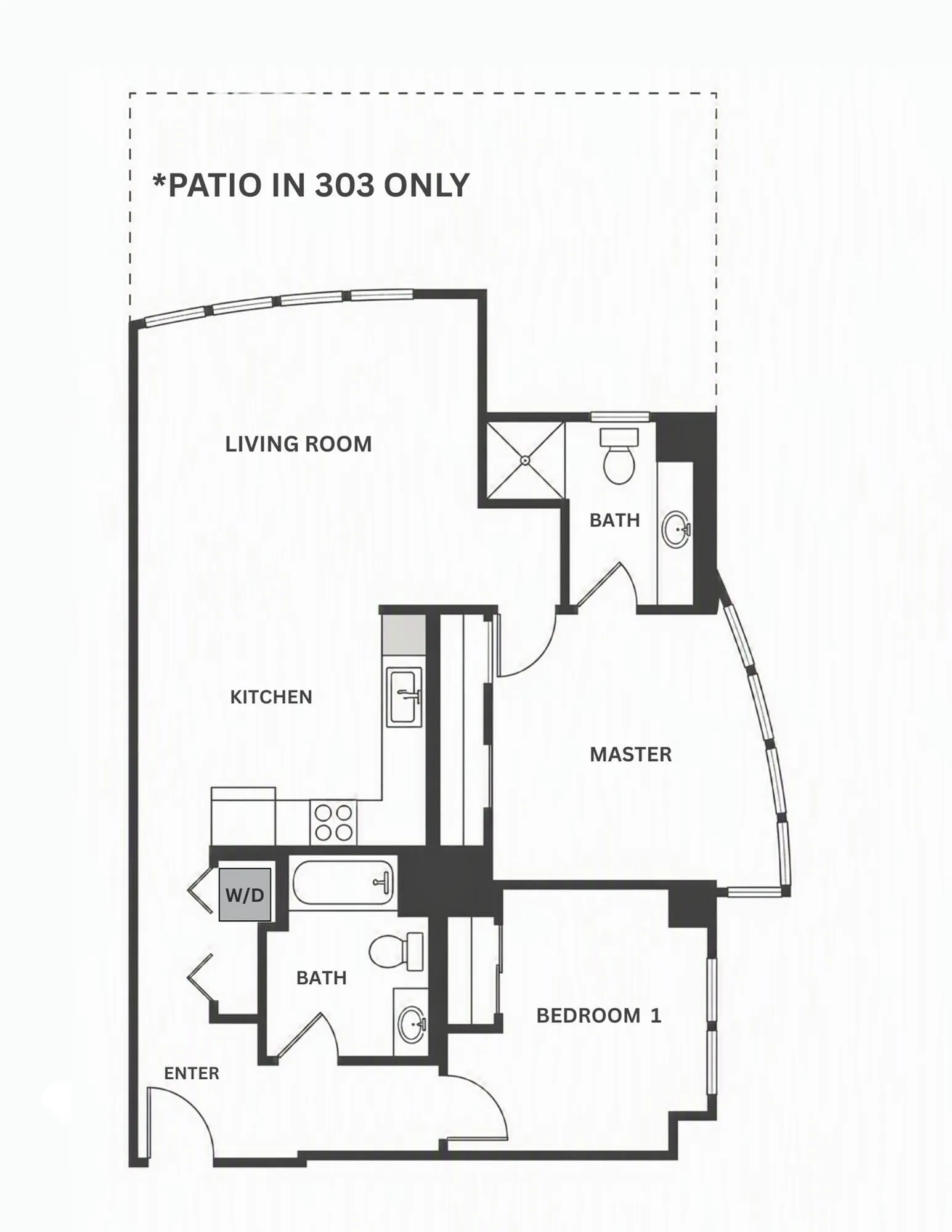 Plan 3 | 2 bed 2 bath | from 950 square feet