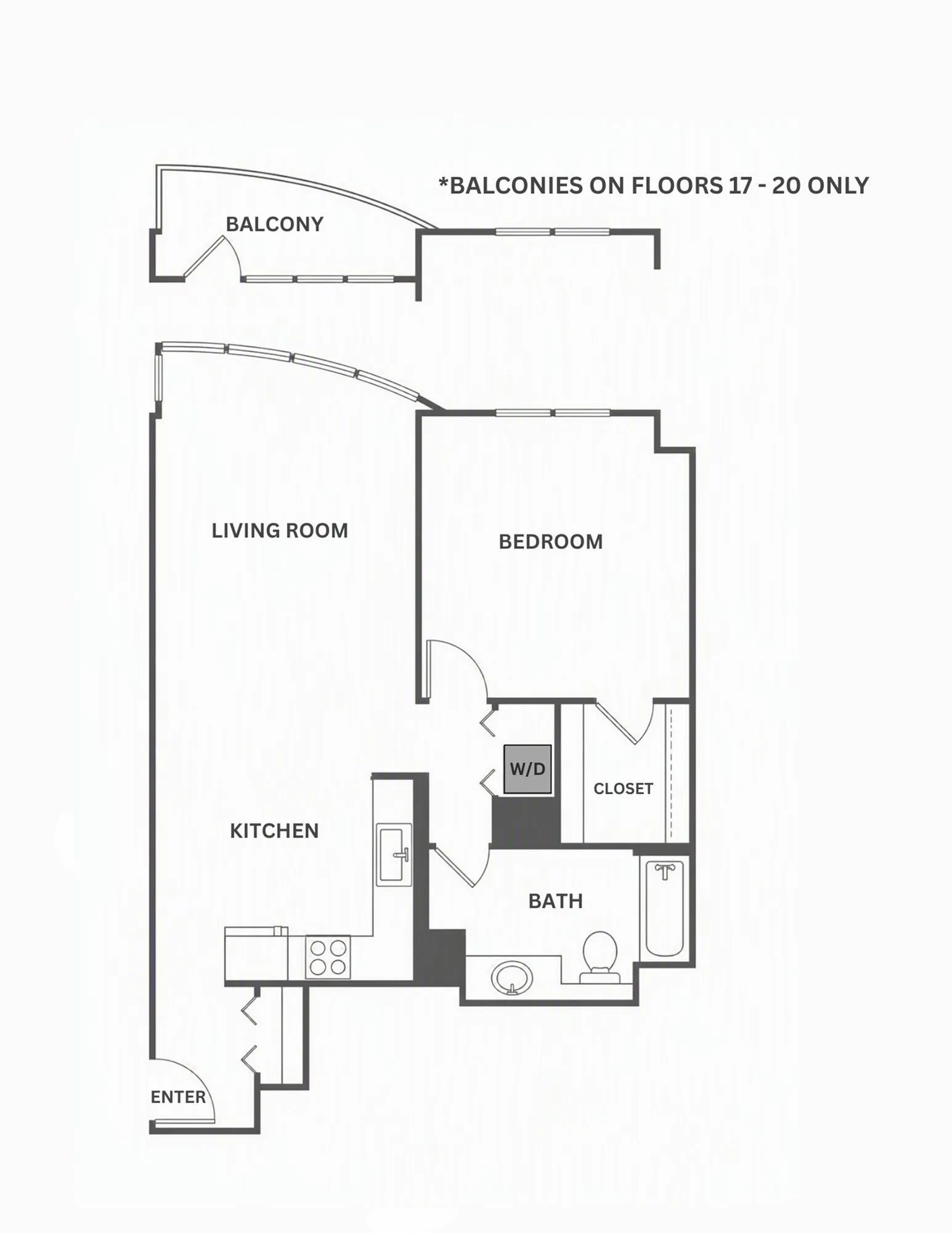 Plan 9 | 1 bed 1 bath | from 752 square feet