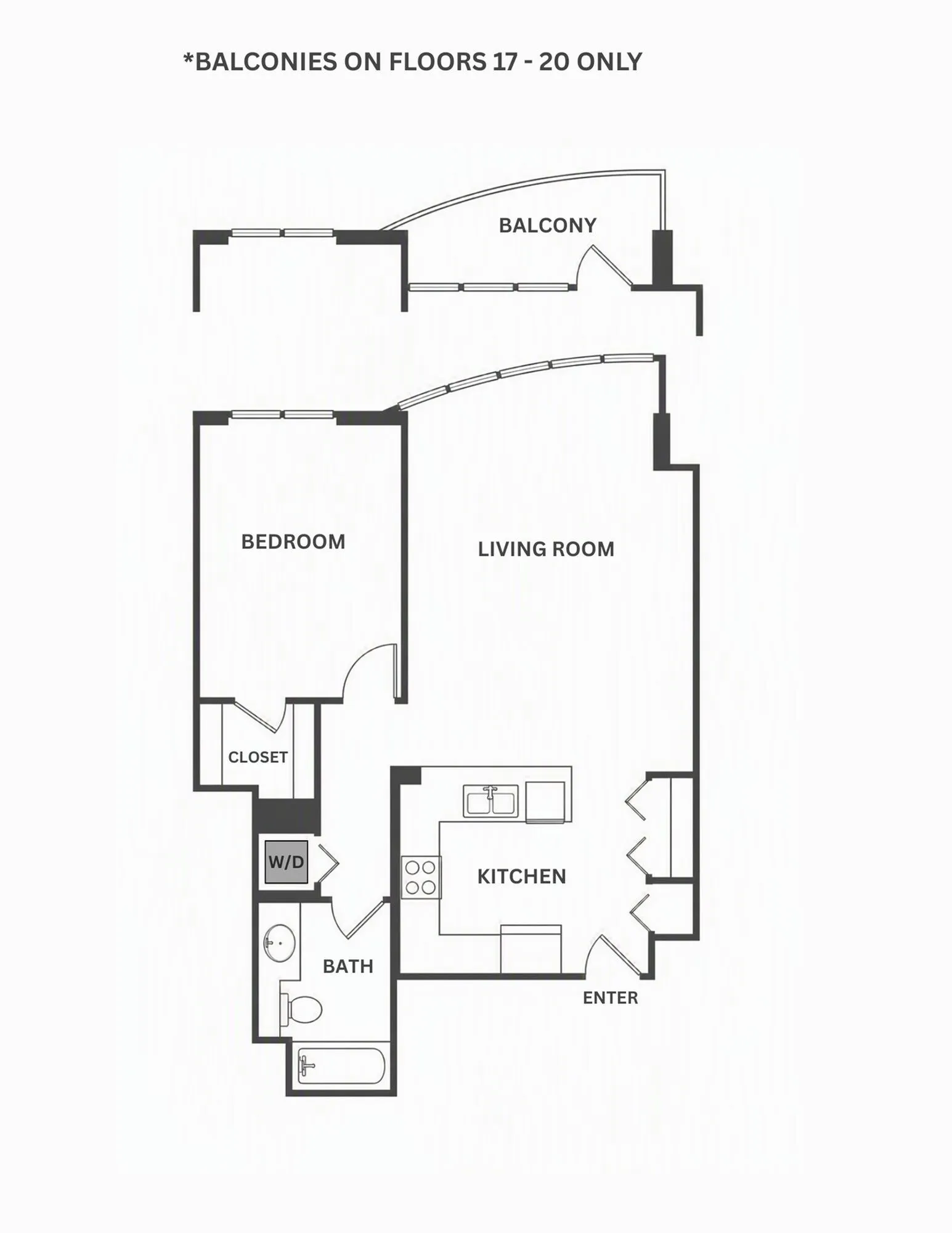 Plan 10 | 1 bed 1 bath | from 789 square feet