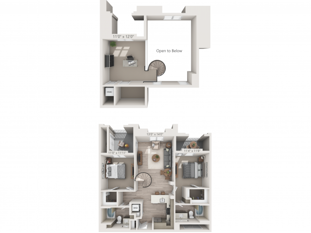 B2M | 2 bed 2 bath | from 1158 square feet