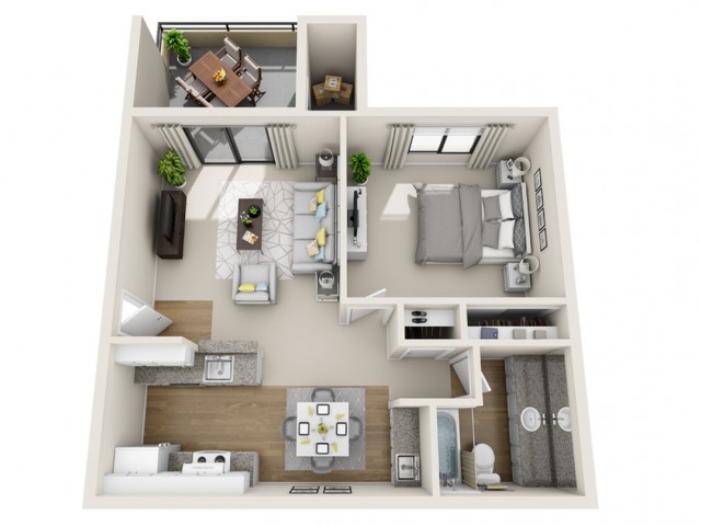 Willow | 1 bed 1 bath | from 694 square feet